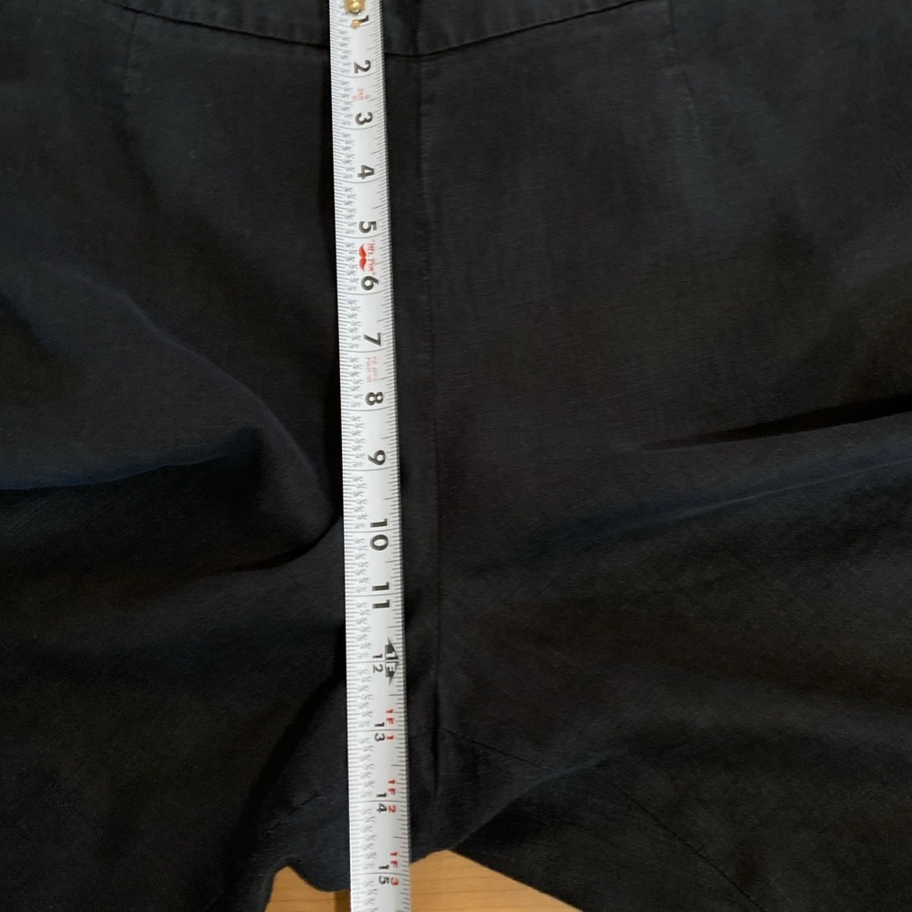 Jones New York Women's Cropped Pants 100% Linen Size 20W Black Pull On - Picture 4 of 8